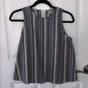 Paper Crane Blue Striped Beachy Tank